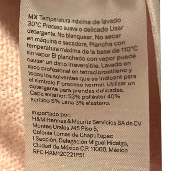 H&M Pink Soft Oversized Sweater Womens Size XXL Work Casual Layer Feminine Cozy - Picture 12 of 13